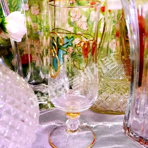 골드림핸드페인팅 고블렛유리잔 샴페인잔 소품