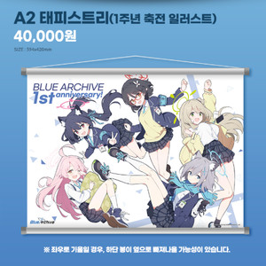 [미개봉] 블루아카이브 1주년 태피스트리 이미지