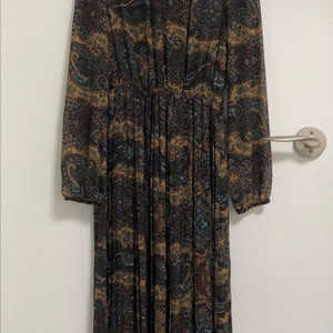 문양 패턴 스카프 원피스