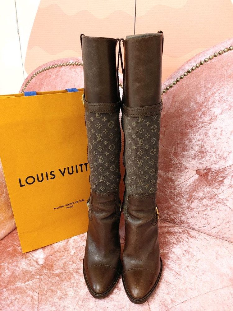 정품- 루이비통 롱부츠--2