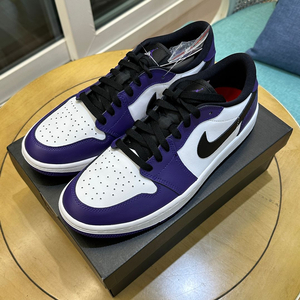 나이키 조던 로우 골프 코트 퍼플 275 사이즈 새제품 팝니다. DD9315-105 NIKE 골프화 스니커즈 이미지