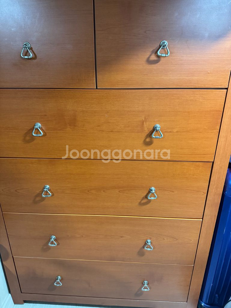 원목 5단 서랍장--0