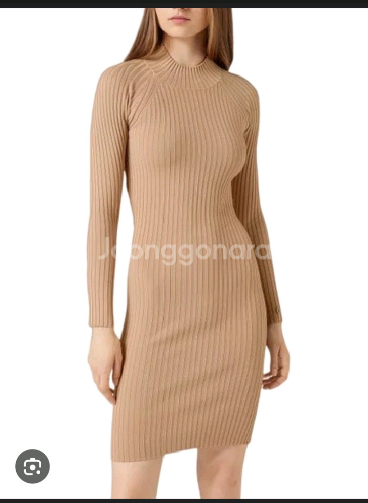 반목 골지 니트 원피스--3