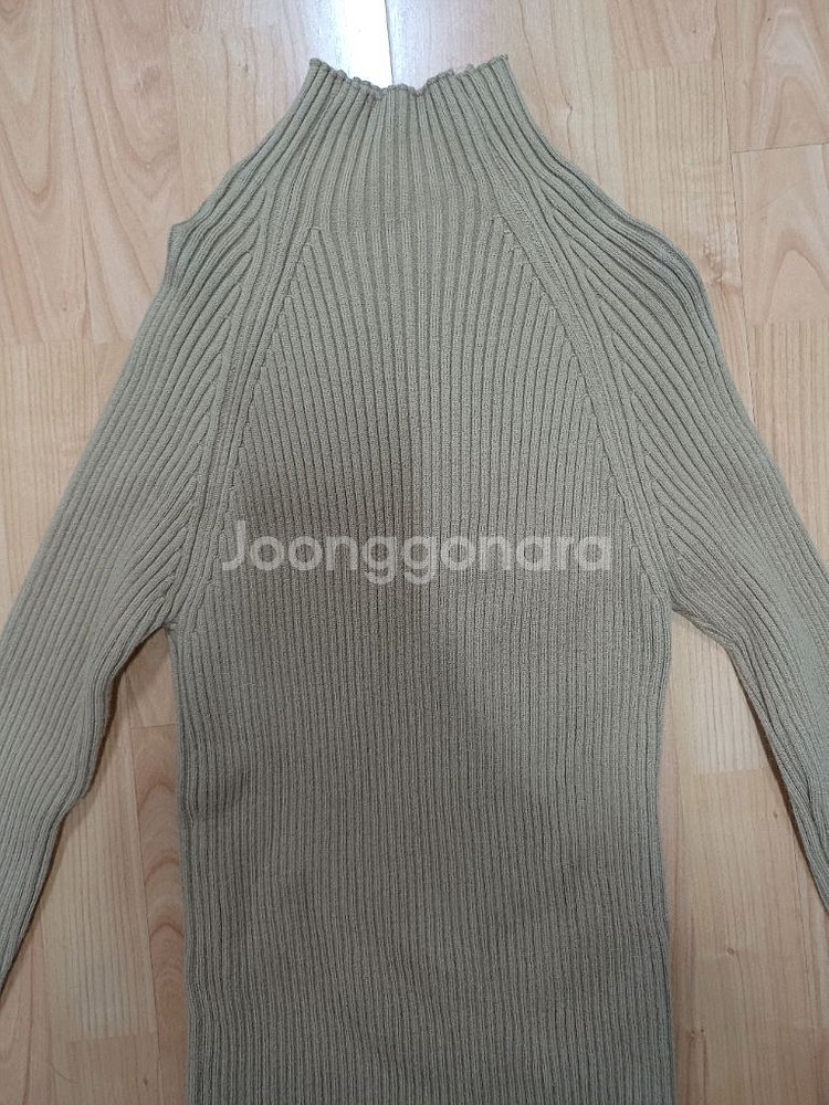 반목 골지 니트 원피스--5