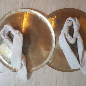 무형문화재 김문익작 방짜 바라 (지름 38)