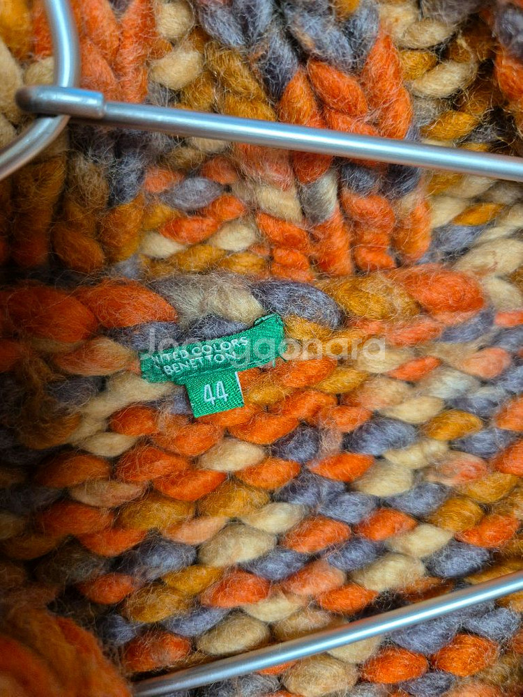 베네통 핸드메이드 니트 풀오버--7