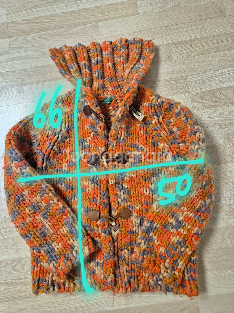 베네통 핸드메이드 니트 풀오버--9