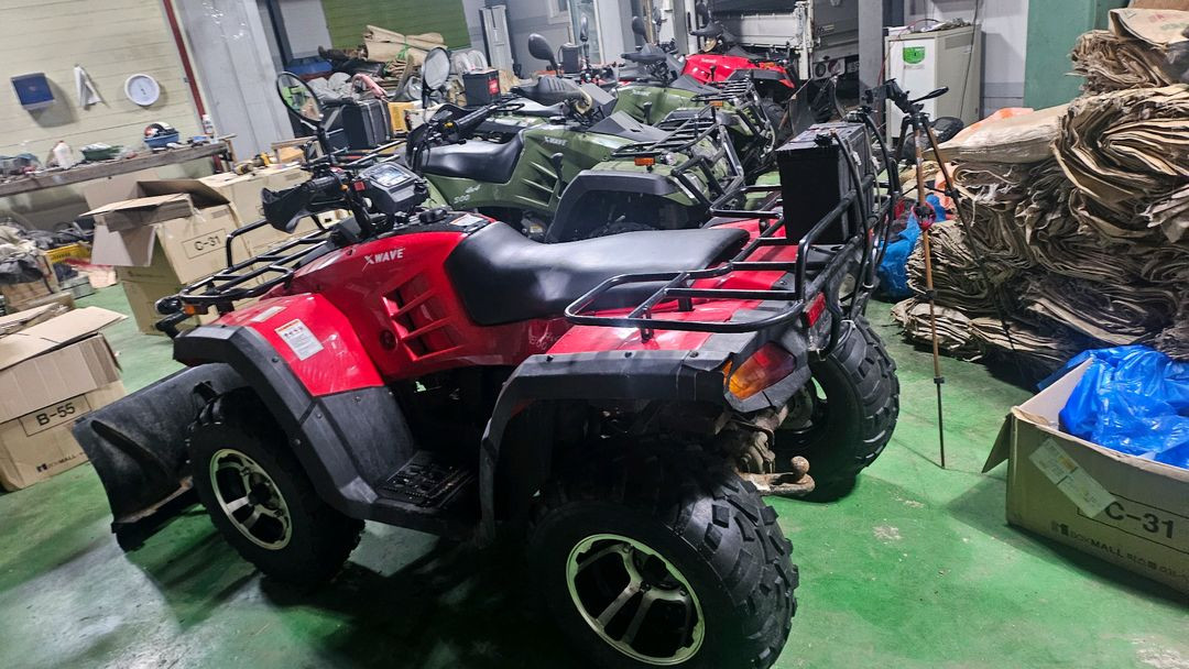 ATV 4륜 제설기 부착 윈찌 이미지