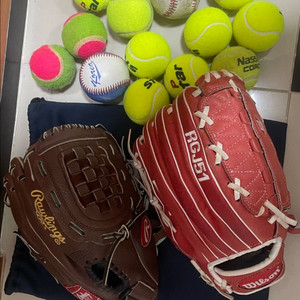 캐치볼용 글러브, 공 세트