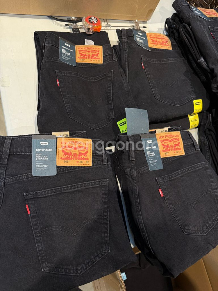 리바이스 505 스트레이트 레귤러 블랙진 (새상품)--1