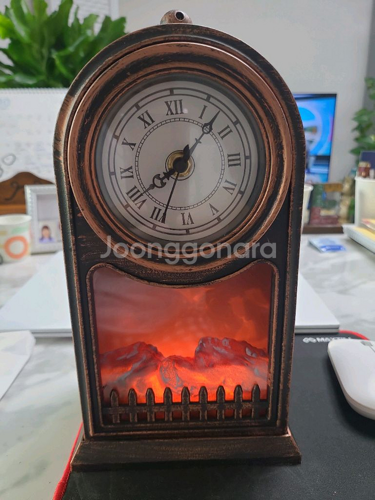 빈티지 스타일 무소음 탁상시계--0