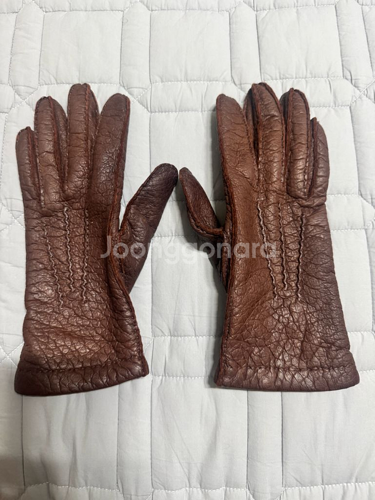 헤스트라 맨즈 페커리 캐시미어 시에나 색상 가죽장갑--1