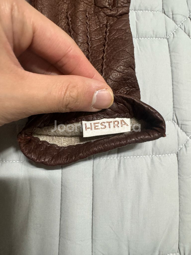 헤스트라 맨즈 페커리 캐시미어 시에나 색상 가죽장갑--2