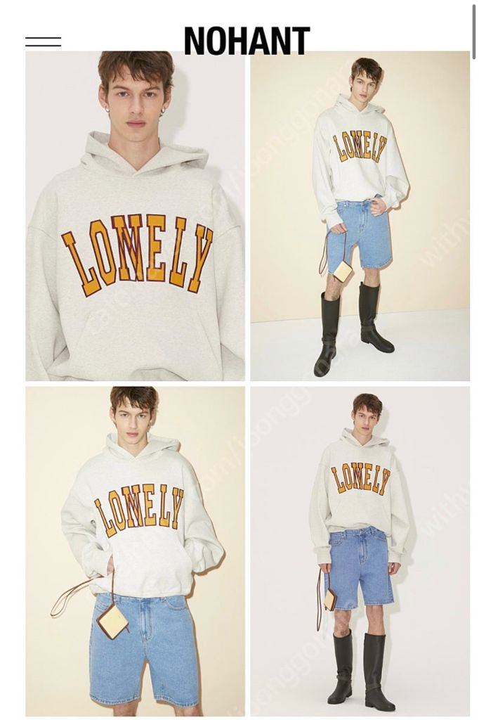 노앙 론리러블리 후드티 오트밀 L (Nohant lonely-lovely hoodie) 이미지