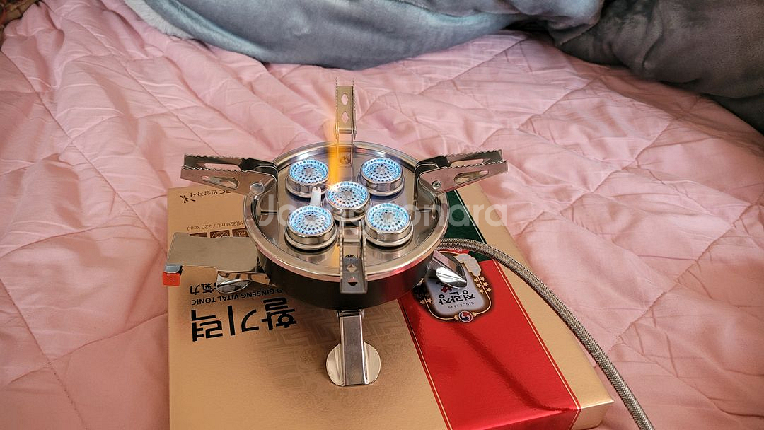 캠핑 버너 고급형 중형 5구 가스 버너 (새상품)--4