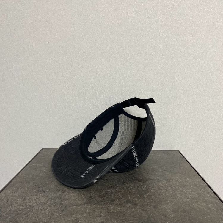 슈프림 워시드 데님 블랙 박스로고 캠프캡 모자--5