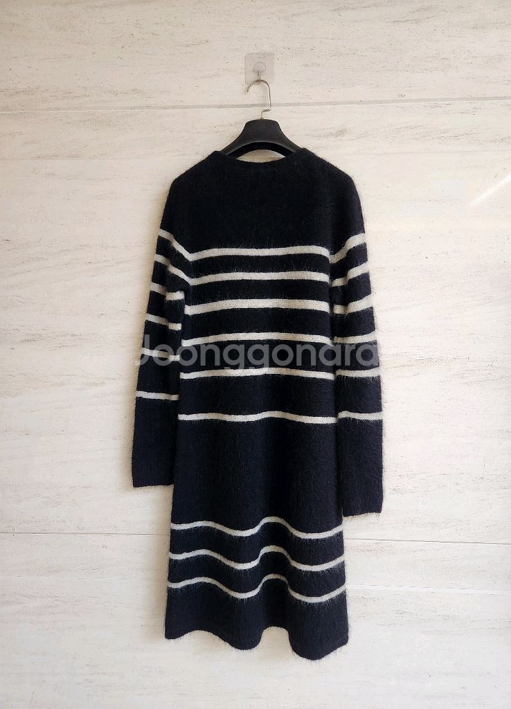 막스마라 모헤어 울브렌드 스트라이프 니트 원피스--1