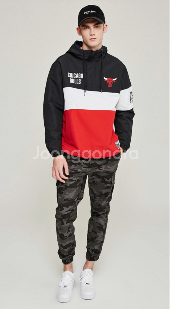 (100)NBA 유니 팀 컬러블럭 아노락--6