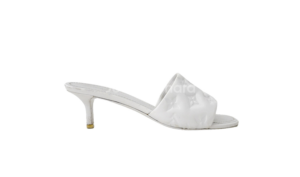 35] 루이비통 리바이벌 워터프린트 슬리퍼 뮬 펌프스--2