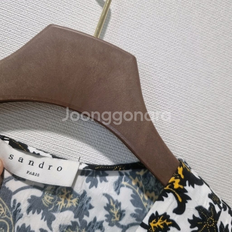 SANDRO(산드로) 플라워 패턴 랩 원피스--5