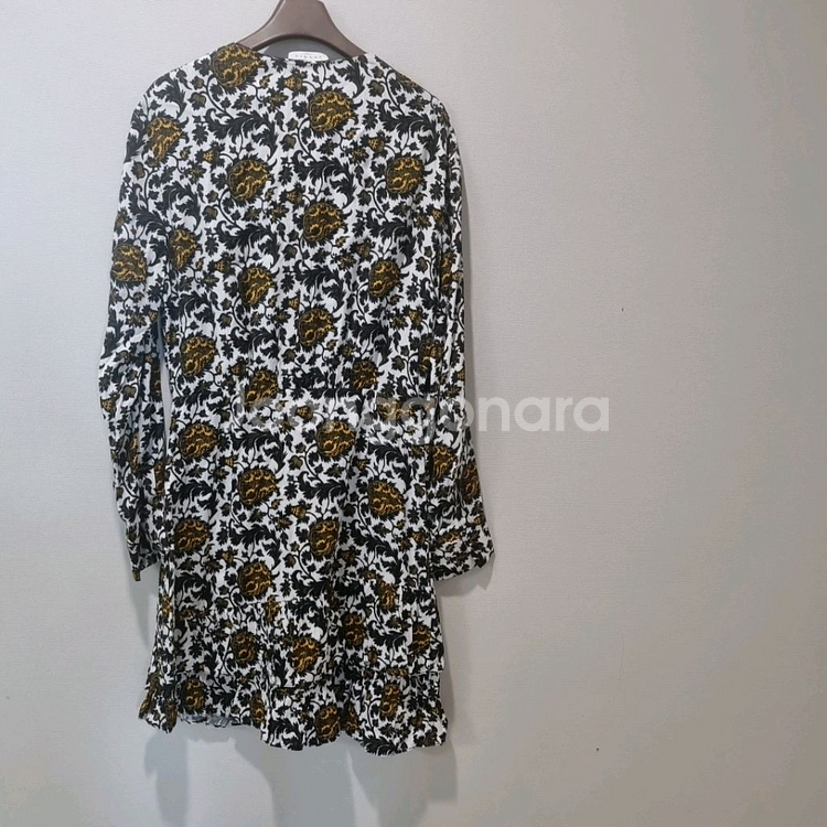 SANDRO(산드로) 플라워 패턴 랩 원피스--6