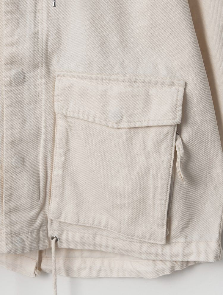 [새상품] 에잇세컨즈 코튼 후드탈부착 야상점퍼 화이트/아이보리흰색미색크림색 남녀공용남자여자 집업 아우터 외투 봄가을--15