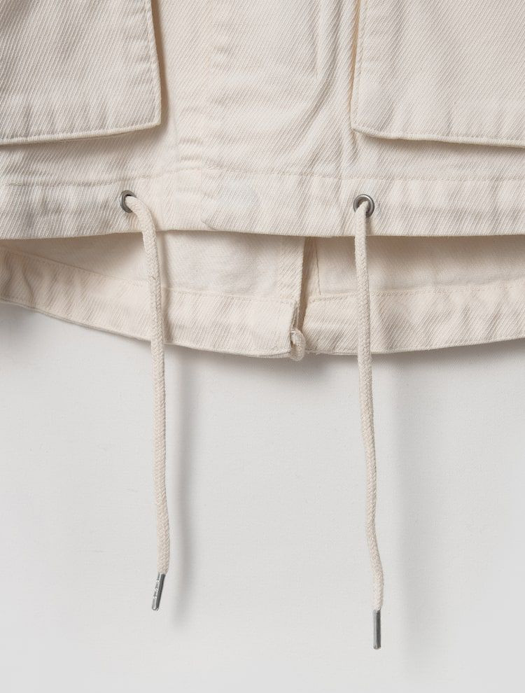 [새상품] 에잇세컨즈 코튼 후드탈부착 야상점퍼 화이트/아이보리흰색미색크림색 남녀공용남자여자 집업 아우터 외투 봄가을--17