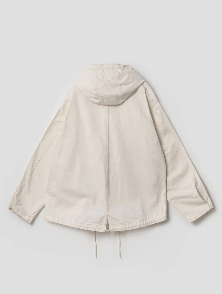 [새상품] 에잇세컨즈 코튼 후드탈부착 야상점퍼 화이트/아이보리흰색미색크림색 남녀공용남자여자 집업 아우터 외투 봄가을--1