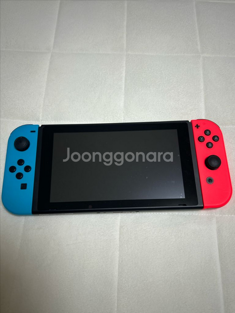 닌텐도 스위치 V2 네온 + 마리오(다운로드) + 동물의숲(칩)--1