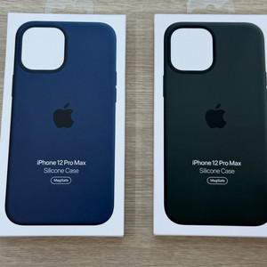 아이폰12프로맥스 정품 실리콘 케이스(새것1, 중고1)