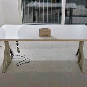 이케아 이도센 전동 높이조절 모션데스크 프레임+메라톤 HPM 자작합판 30T 책상 이미지