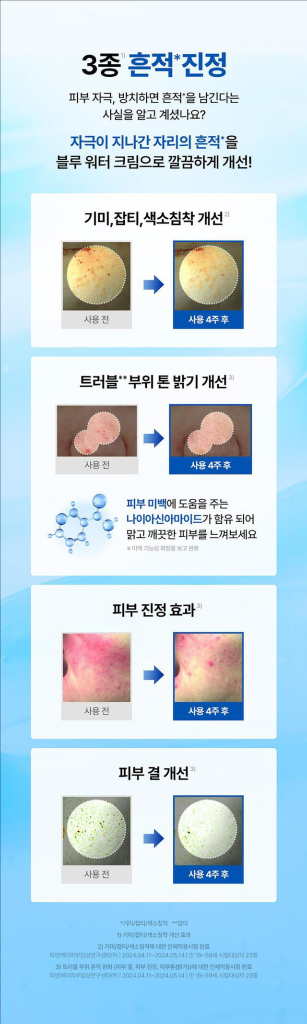 [미개봉] 디어클레어스 미드나잇 블루 클리어링 워터 크림 20g / 흔적크림 수분 진정 크림--5