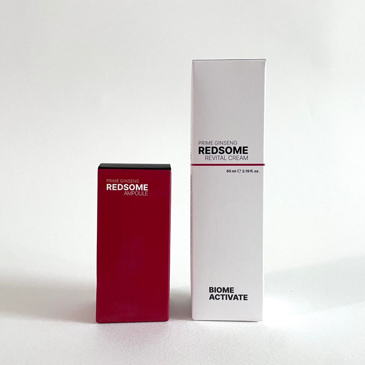 [미개봉] 바이옴액티베이트 프라임 진생 레드좀 오일 앰플 리바이탈 크림 / 피부장벽 피부결 주름 인삼 엑소좀 건성--3