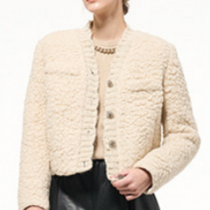 타임 플리츠플리즈 양털 자켓 55사이즈