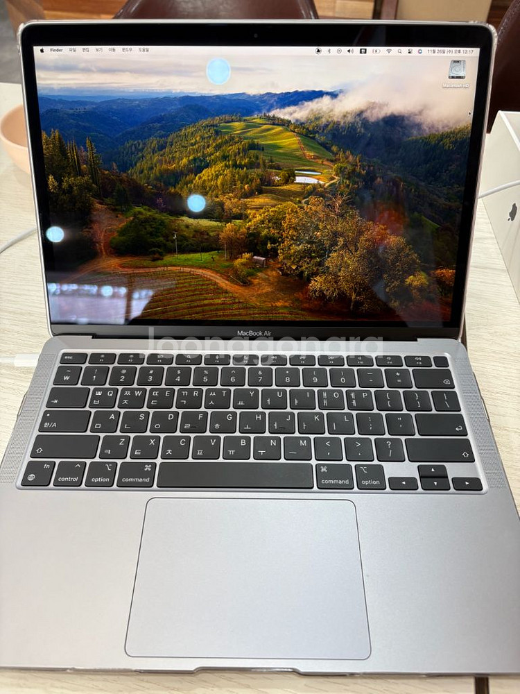 거의 새상품 애플 맥북 에어 M1 스페이스 그레이 16GB 512GB--0