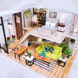 [42번] DIY 미니어처 완성품 (리모컨 LED, 오