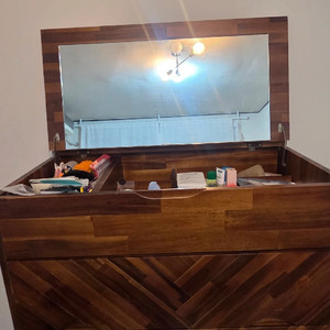 원목 거울 서랍장 4단 협탁