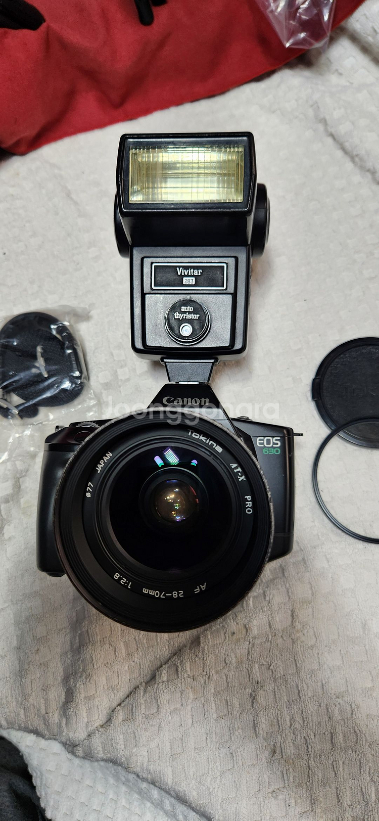 캐논EOS630, 2CR5 기능 노출 정상, 렌즈 TOKINA AF28~70/1:2.8, 필터, 캡, 후레쉬--0