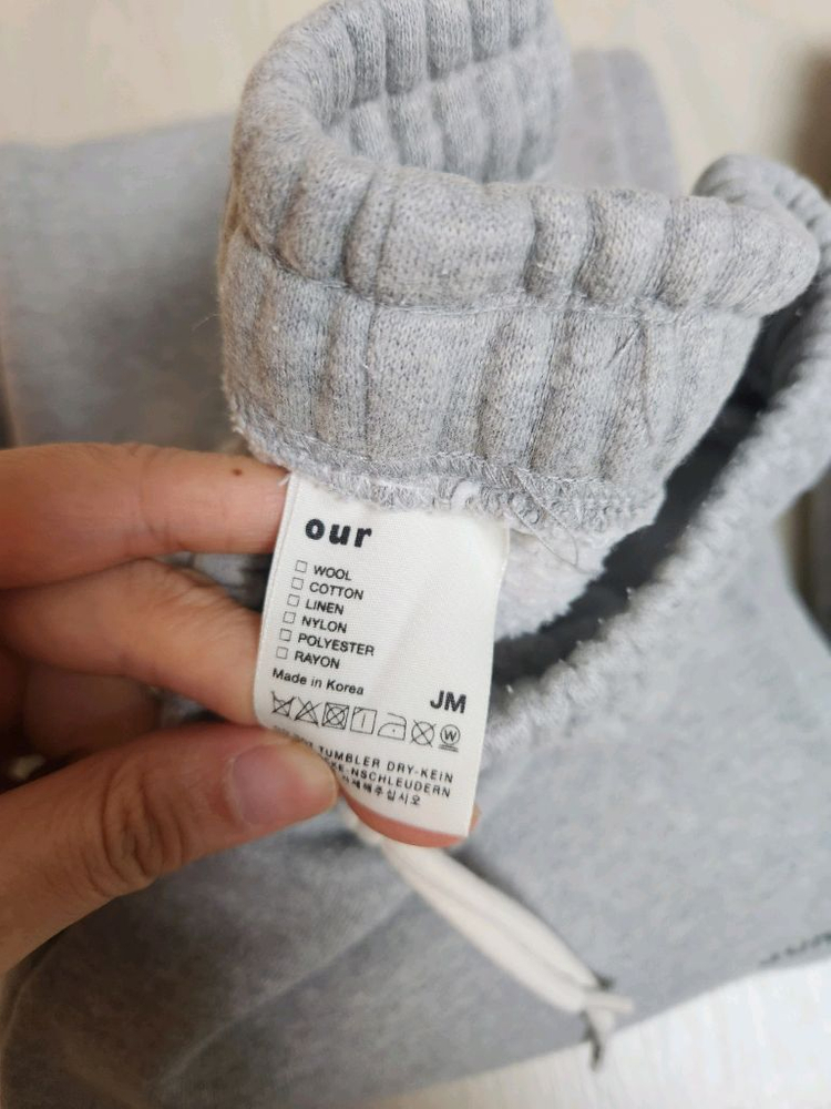 아워 기모상하세트 그레이 JM 사이즈 팔아요--2