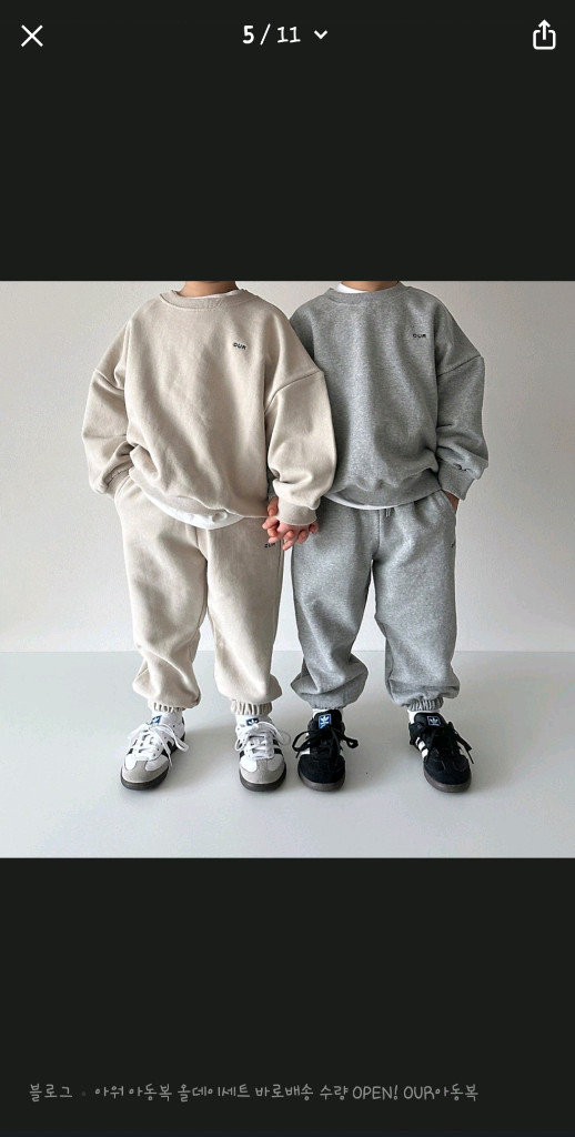 아워 기모상하세트 그레이 JM 사이즈 팔아요--4