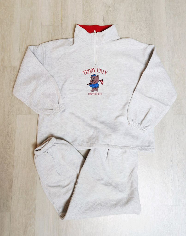 소이빈 기모상하세트 백멜란지 JM사이즈 팔아요--1