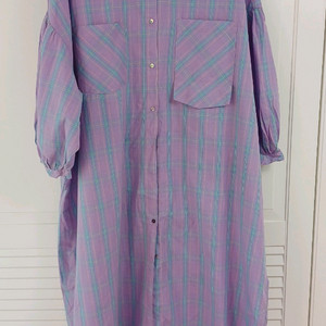 [러브앤쇼] 체크 롱 박시셔츠 원피스