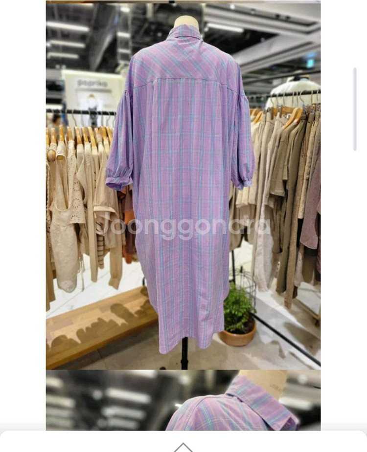 [러브앤쇼] 체크 롱 박시셔츠 원피스--1