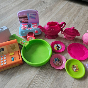 주방놀이, 소꿉놀이, 역할놀이 캐릭터 티세트 여아 장난감