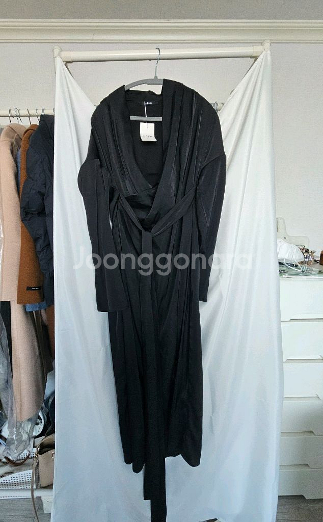 yyiam 새틴 셔츠 롱원피스--0