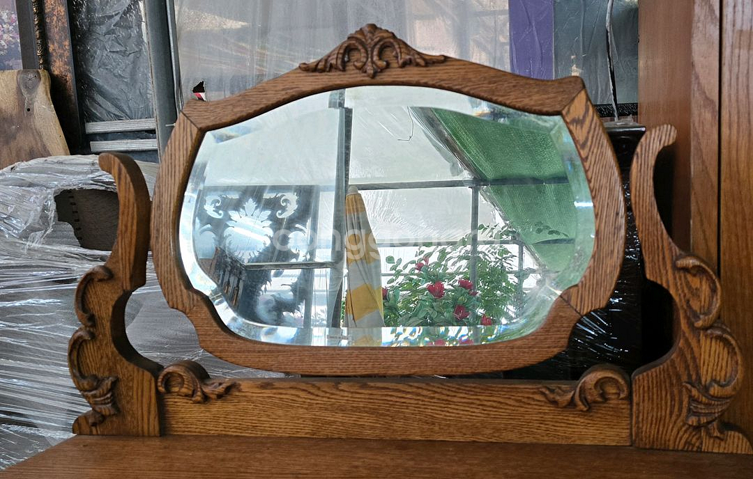 영국 앤틱 오크목 서랍장 화장대--2