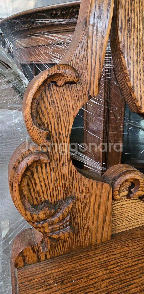 영국 앤틱 오크목 서랍장 화장대--3