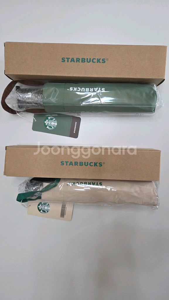 스타벅스 3단 자동우산 (2개)--0