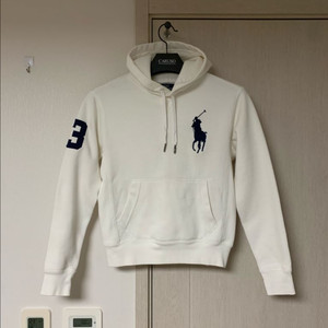 폴로 빅포니 후드티 화이트