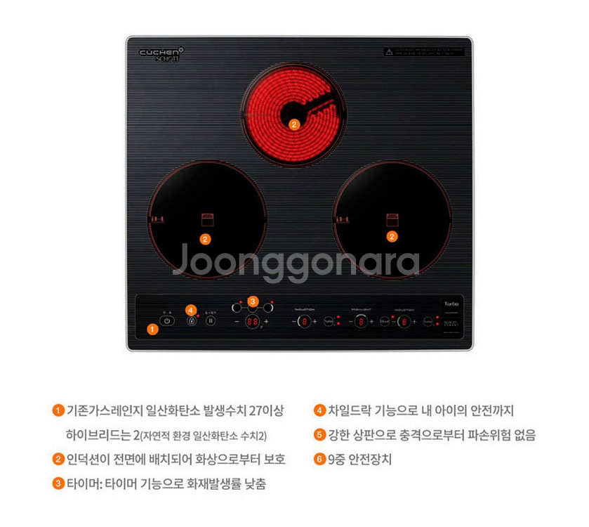 쿠첸 3구 인덕션--6